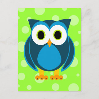 Who? Mr. Owl Cartoon Postcard