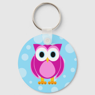 Who? Mrs. Owl Cartoon Keychain