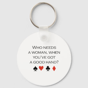 Who needs a woman when you have a good hand T-shir Keychain