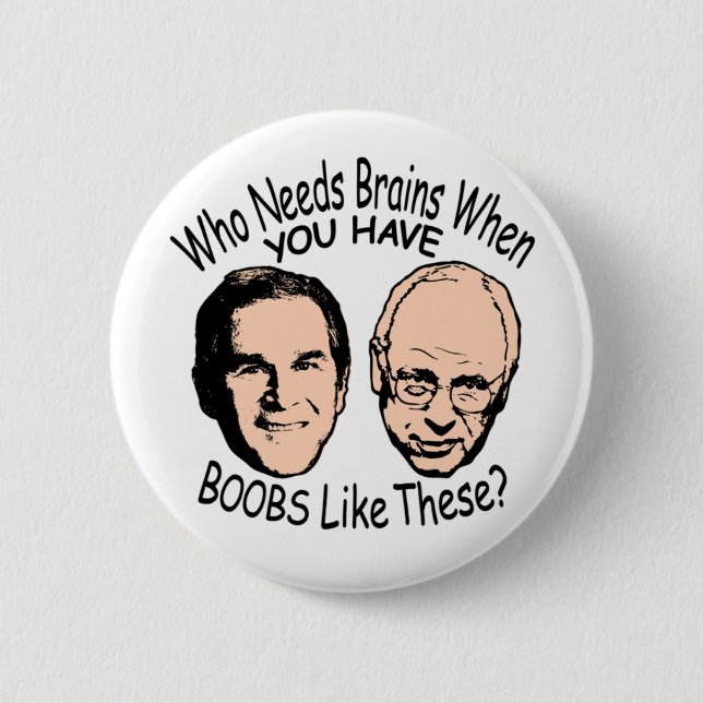 Who Needs Brains Button (Front)