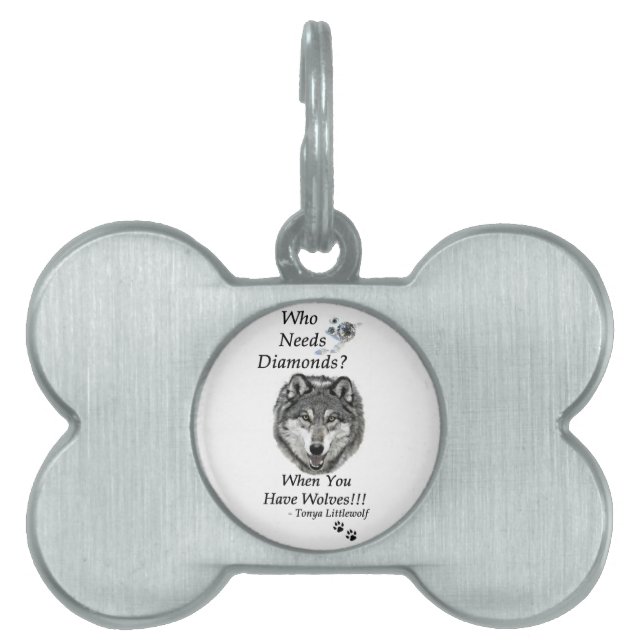 Who Needs Diamonds Collection Pet ID Tag (Front)