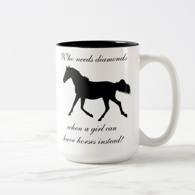 Who Needs Diamonds Horse Mug (Right)