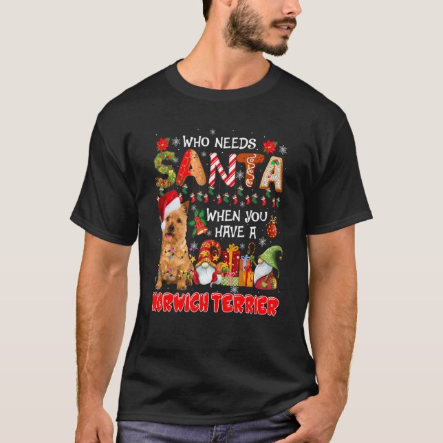 Who Needs Santa When Have A Norwich Terrier Santa  T-Shirt (Front)