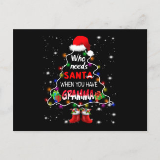 Who needs santa when you have gramma announcement postcard