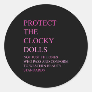 Who P And Conform To Western Beauty Standards  Classic Round Sticker