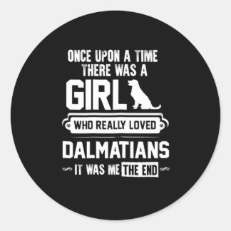 Who Really Loved Dalmatians Classic Round Sticker