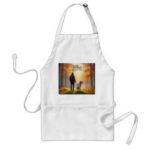 Who Rescued Who - Man golden retriever hike Standard Apron