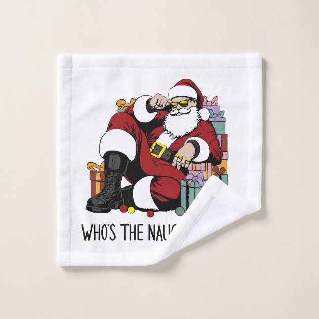 Who s the Naughty one Wash Cloth (Wash Cloth)