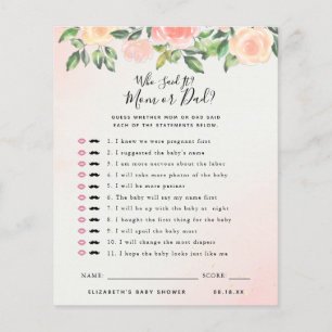 Who Said It Baby Shower Game