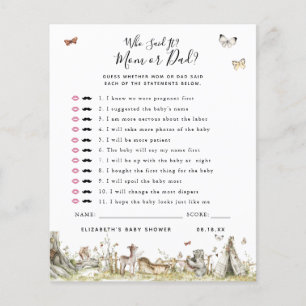 Who Said It Baby Shower Game