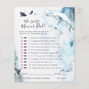 Who Said It Baby Shower Game