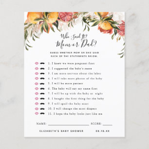 Who Said It   Baby Shower Game