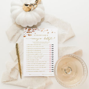 Who Said It Baby Shower Game  Invitation