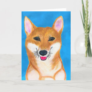 Who Saved Who Shiba Inu Note Card <Blank Inside>