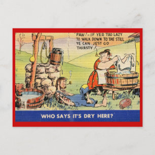 Who says it's dry here? Vintage Postcard