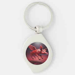 Who Says Pigs Can't Fly! Chile Keychain