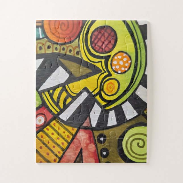 WHO SLICED MY TOMATO WITH A CUBIST KNIFE? JIGSAW PUZZLE (Vertical)