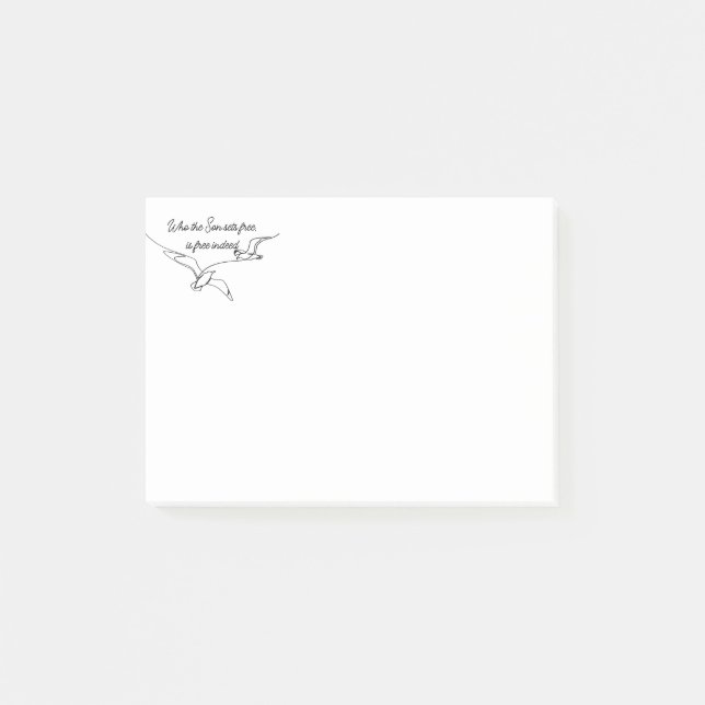 Who the Son sets Free Is Free Indeed Bible Verse Post-it Notes (Front)