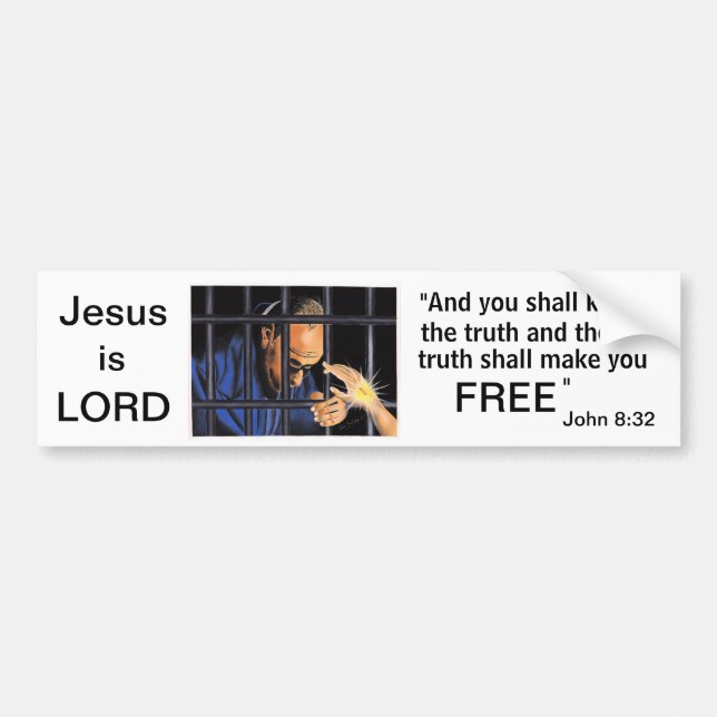 Who the Son sets free is free indeed Bumper Sticker (Front)