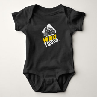 Who Tooted Model Railroad Baby Bodysuit