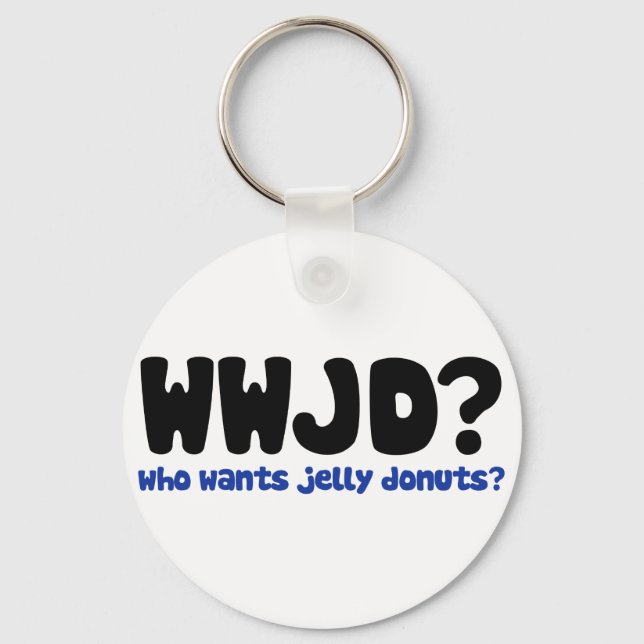Who wants jelly doughnuts keychain (Front)