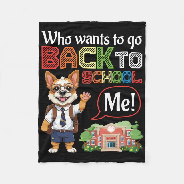 Who Wants To Go Back To School Brussels Griffon Do Fleece Blanket (Front)