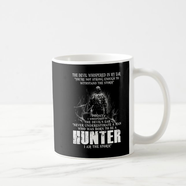 Who Was Born To Be A Hunter Fun Hunting Hunters  Coffee Mug (Right)