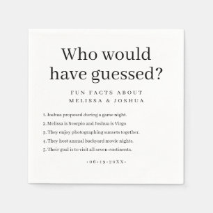 Who would have guessed Wedding Napkin