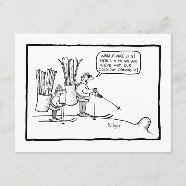 whoa change skis postcard (Front)