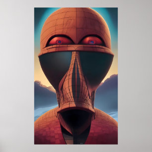 Whoa Ken Gauge Psychedelic Sci-Fi Poster