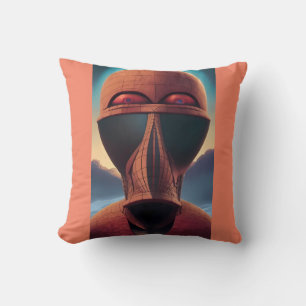 Whoa Ken Gauge Psychedelic Sci-Fi Throw Pillow