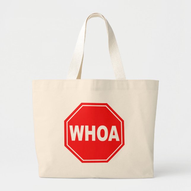 whoa large tote bag (Front)