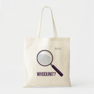 "Whodunit?" grocery tote bag