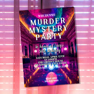 whodunit murder mystery Murder on the dance floor Invitation