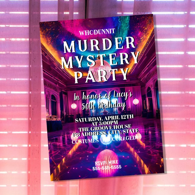 whodunit murder mystery Murder on the dance floor Invitation (Creator Uploaded)