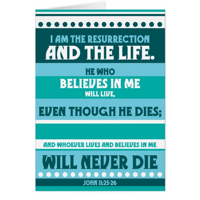Whoever Believes in Me Will Never Die (Front)