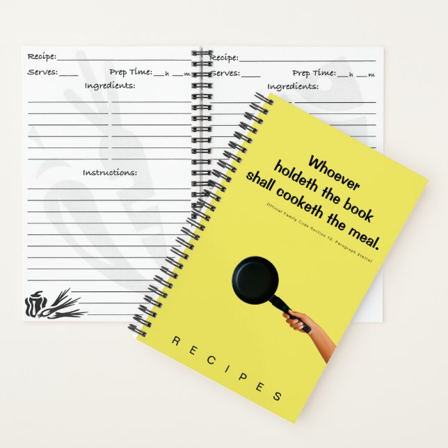 Whoever Holdeth the Book recipe book (Inside)