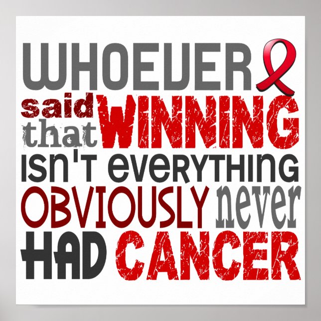 Whoever Said Blood Cancer Poster (Front)