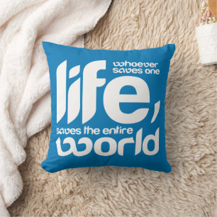 Whoever saves one life throw pillow