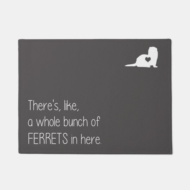 Whole Bunch of Ferrets Doormat (Front)