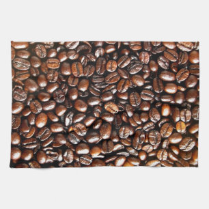 Whole Coffee Beans Pattern Kitchen Towel