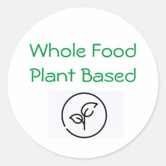Whole Food Plant Based Classic Round Sticker