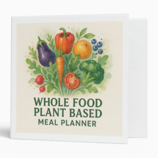 Whole Food Plant Based Meal Planner Design 03 Binder