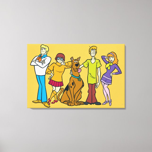 Whole Gang 14 Mystery Inc Canvas Print (Front)