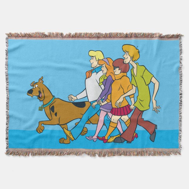 Whole Gang 18 Mystery Inc Throw Blanket (Front)