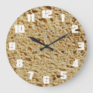 Whole Grain Bread Large Clock