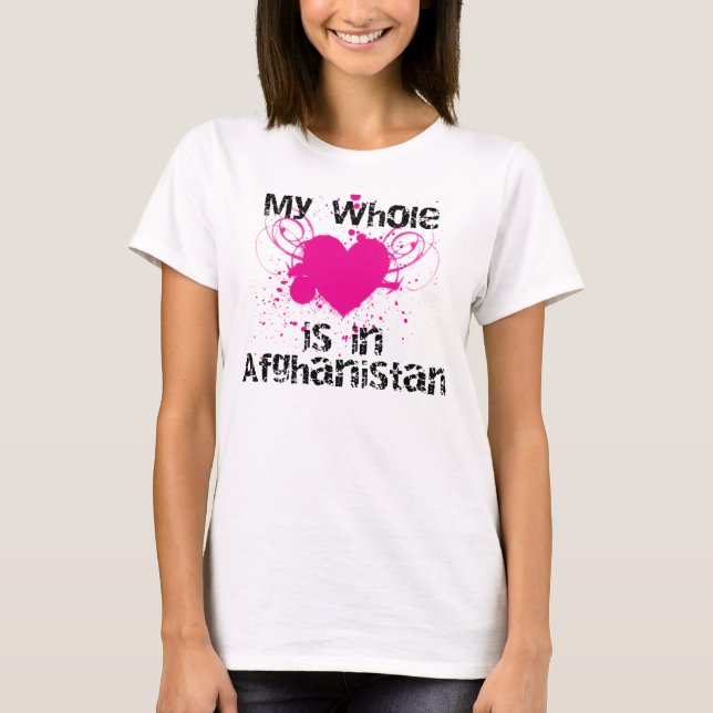 Whole Heart (Afghanistan, Pink) T-Shirt (Front)