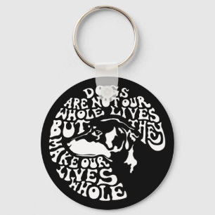 Whole Lives -bw Keychain