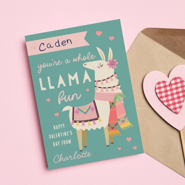 Whole Llama Fun Classroom Valentine's Day Card (Creator Uploaded)