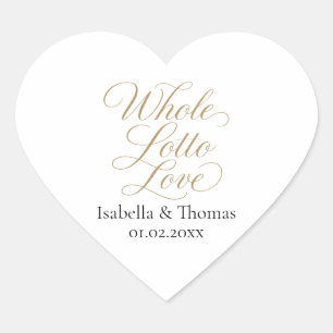 Whole Lotto Love Wedding Sticker Heart Favour Seal